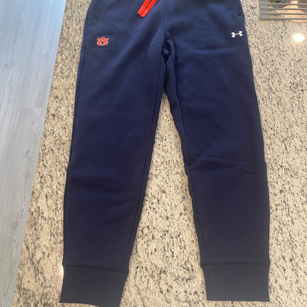 Under Armour Dark Blue Joggers with Red Accents